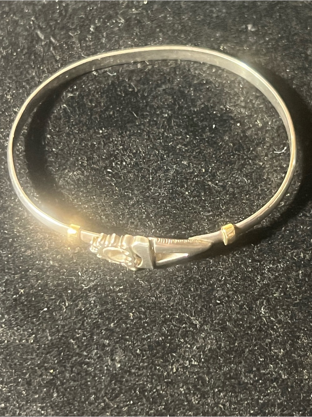 Vintage Caribbean Bracelet Company CBC Sterling Silver 14K Gold Bracelet